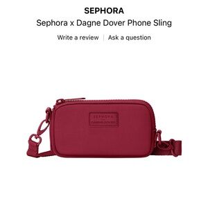 Dagne Dover X Sephora Crossbody Phone Sling in Burgundy Red